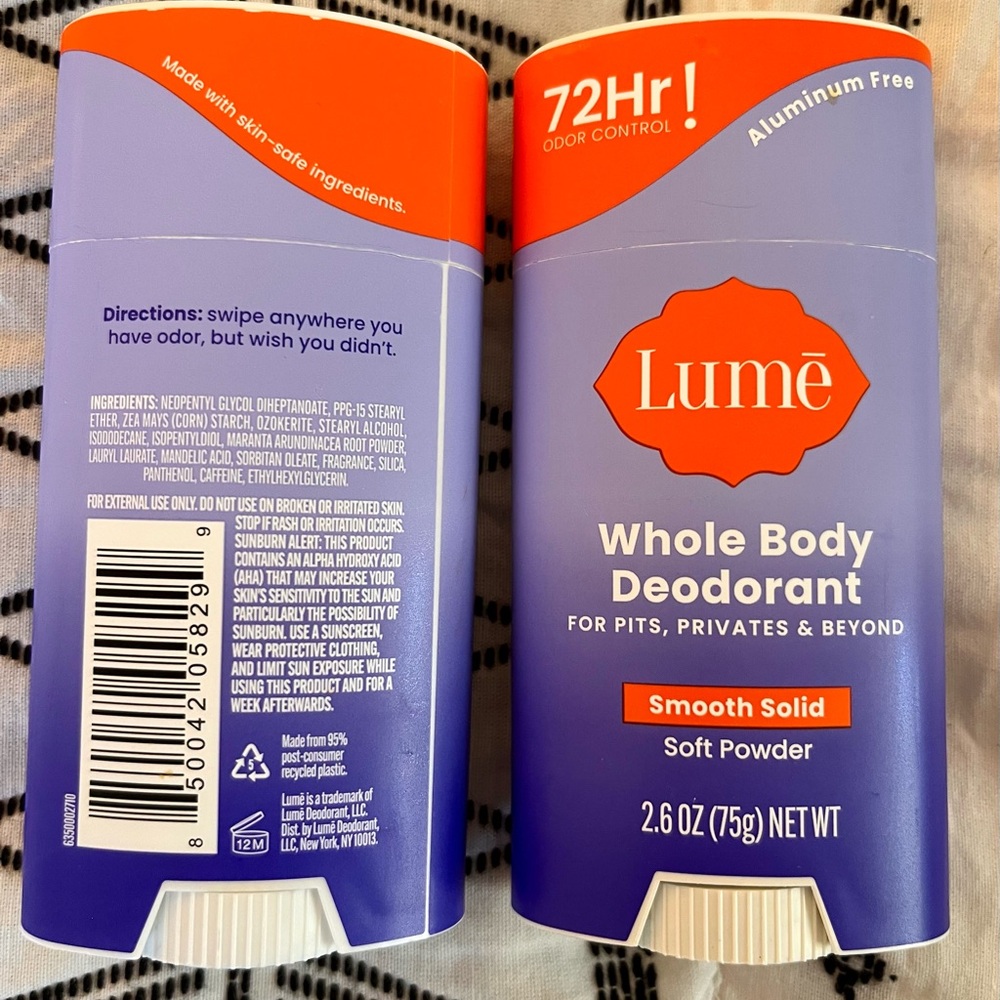 LUME 72HR Soft Powder Deoderant 
                  SET OF 2